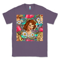 Lavender Hairdresser Western Girl And Hair Curler Seamless Pattern Bbs Classic Tee - BundleAndBundleShop