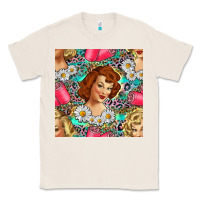 Natural Hairdresser Western Girl And Hair Curler Seamless Pattern Bbs Classic Tee - BundleAndBundleShop
