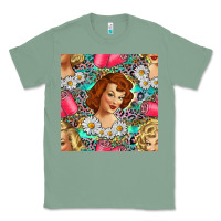 Sage Hairdresser Western Girl And Hair Curler Seamless Pattern Bbs Classic Tee - BundleAndBundleShop