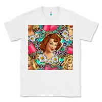 White Hairdresser Western Girl And Hair Curler Seamless Pattern Bbs Classic Tee - BundleAndBundleShop