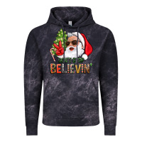 Cloud Black Don't Stop Believing Santa Vintage Hoodie - BundleAndBundleShop