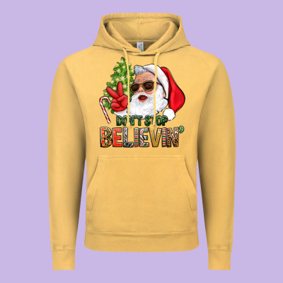 Don't Stop Believing Santa Vintage Hoodie Designed By Bundleandbundleshop