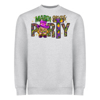 Heather Grey Mardi Gras party Heavyweight Sweatshirt - NancyCooperArtShop