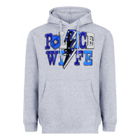 Heather Grey Police wife Heavyweight Hoodie - FaDigitalArtStudio