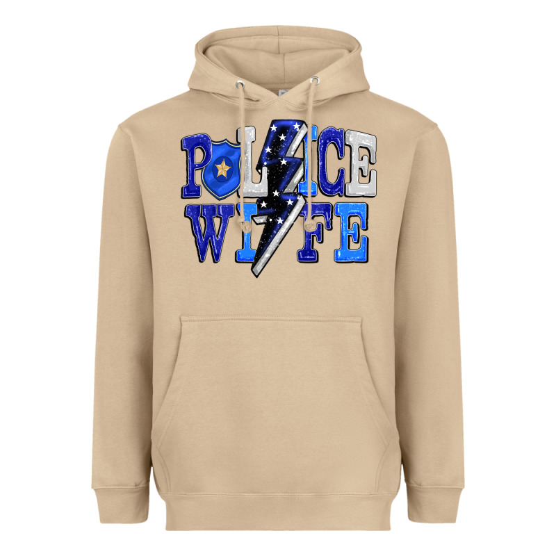 Police Wife Heavyweight Hoodie by FaDigitalArtStudio | Teevron