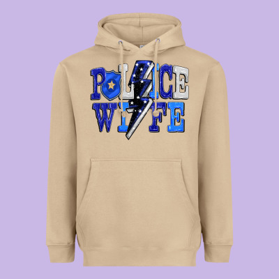 Police Wife Heavyweight Hoodie Designed By Fadigitalartstudio