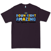 Plum down right amazing down syndrome awareness Premium Tee - MaliasSmallBusiness