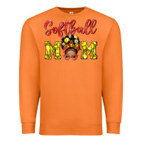 Carrot softball mom  and afro messybun mom bbs Premium Sweatshirt - BundleAndBundleShop