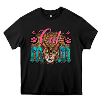 Black Western Cat Mom Heavy Core Tee - LillyAllenDesigns