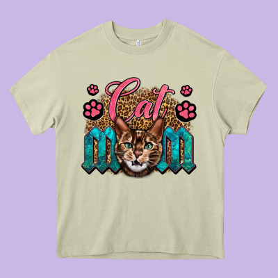 Western Cat Mom Heavy Core Tee Designed By Lillyallendesigns