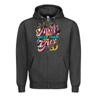Charcoal Heather Just a small town girl Zipper Hoodie - HowdyJamesFarm