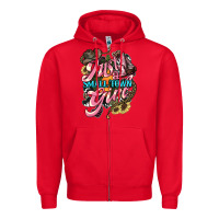 Red Just a small town girl Zipper Hoodie - HowdyJamesFarm