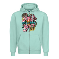 Seafoam Just a small town girl Zipper Hoodie - HowdyJamesFarm