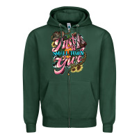 Sports Green Just a small town girl Zipper Hoodie - HowdyJamesFarm