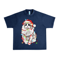 Navy christmas ragdoll cat Urban Heavy Tee - LillyAllenDesigns
