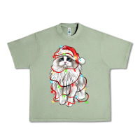 Oil Green christmas ragdoll cat Urban Heavy Tee - LillyAllenDesigns