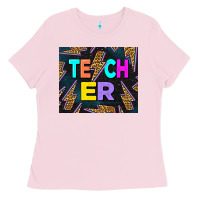 Bubblegum Pink Western Teacher Flash Ladies Tee - LillyAllenDesigns