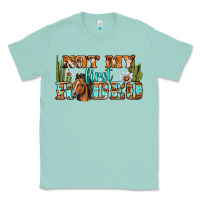 Seafoam Not My First Rodeo Western Classic Tee - BundleAndBundleShop