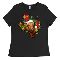 Black christmas texas highland cow Ladies Tee - Jasminsmagicworld