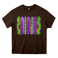 Chocolate Brown mardi gras brushstrokes Heavy Core Tee - Jasminsmagicworld