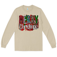 Mushroom Merry Christmas Buffalo Plaid Leopard Long Sleeve Tee - Bettercallsaul
