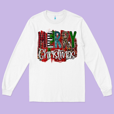 Merry Christmas Buffalo Plaid Leopard Long Sleeve Tee Designed By Bettercallsaul