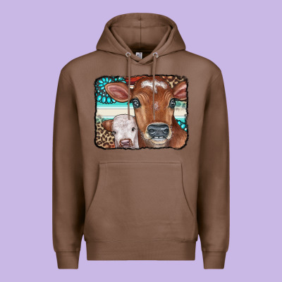 Cows Serape Leopard Gemstone Premium Hoodie Designed By Cowcowdesign