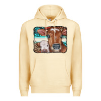 Pina Colada Cows Serape Leopard Gemstone Premium Hoodie - CowCowDesign