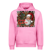 Fuchsia Pink merry Christmas Urban Hoodie - CowhideDigitalArt