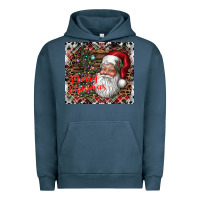 Pigment Midnight Navy merry Christmas Urban Hoodie - CowhideDigitalArt
