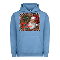 Pigment Pebble Blue merry Christmas Urban Hoodie - CowhideDigitalArt