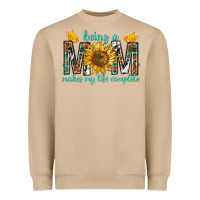 Mushroom Being a Mom Makes My Life Complete Heavyweight Sweatshirt - texasbilliewilder