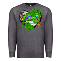 Charcoal Heather lucky heart St. Patricks Day Premium Sweatshirt - FaDigitalArtStudio