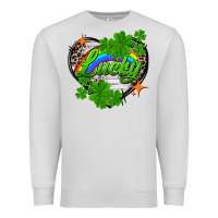 Dove Grey lucky heart St. Patricks Day Premium Sweatshirt - FaDigitalArtStudio