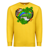 Lemon lucky heart St. Patricks Day Premium Sweatshirt - FaDigitalArtStudio