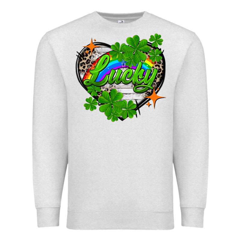 Lucky Heart St. Patricks Day Premium Sweatshirt by FaDigitalArtStudio | Teevron