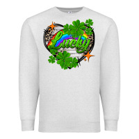 Oatmeal Heather lucky heart St. Patricks Day Premium Sweatshirt - FaDigitalArtStudio