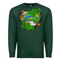 Sports Green lucky heart St. Patricks Day Premium Sweatshirt - FaDigitalArtStudio