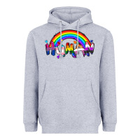 Heather Grey Human pride Heavyweight Hoodie - FaDigitalArtStudio