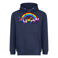 Navy Human pride Heavyweight Hoodie - FaDigitalArtStudio