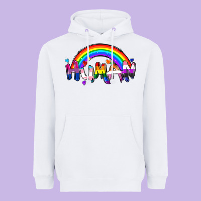 Human Pride Heavyweight Hoodie Designed By Fadigitalartstudio