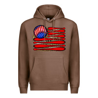 Chestnut leopard baseball flag5 Premium Hoodie - JahusDesignShop