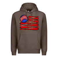 Coffee leopard baseball flag5 Premium Hoodie - JahusDesignShop