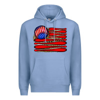 Colony Blue leopard baseball flag5 Premium Hoodie - JahusDesignShop
