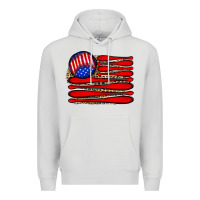 Dove Grey leopard baseball flag5 Premium Hoodie - JahusDesignShop