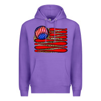 Purple leopard baseball flag5 Premium Hoodie - JahusDesignShop