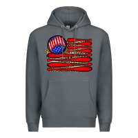Rock leopard baseball flag5 Premium Hoodie - JahusDesignShop