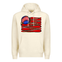 Sandshell leopard baseball flag5 Premium Hoodie - JahusDesignShop