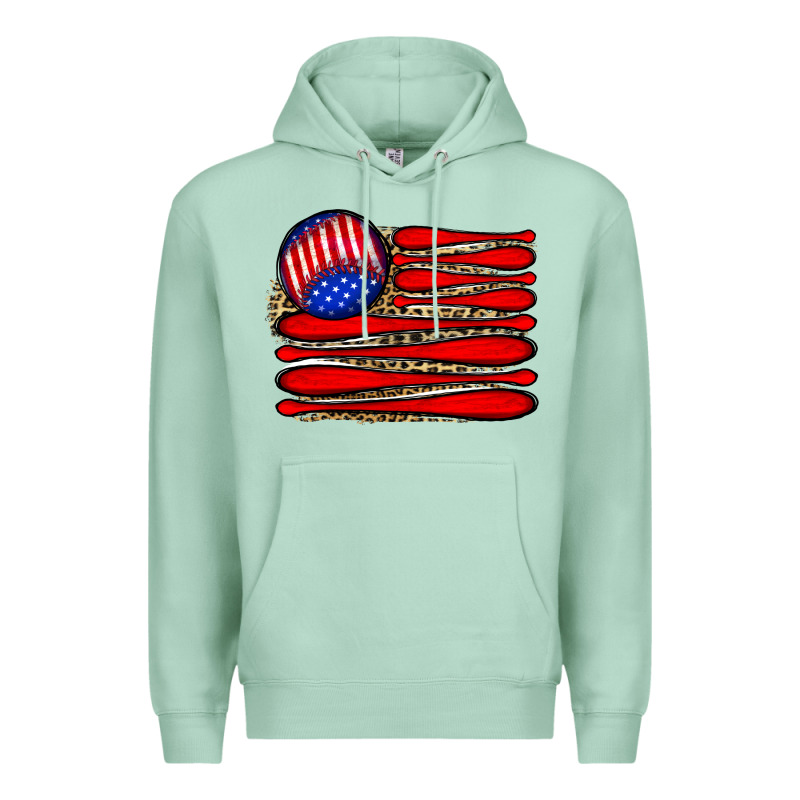 Leopard Baseball Flag5 Premium Hoodie by JahusDesignShop | Teevron