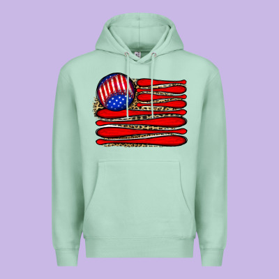 Leopard Baseball Flag5 Premium Hoodie Designed By Jahusdesignshop